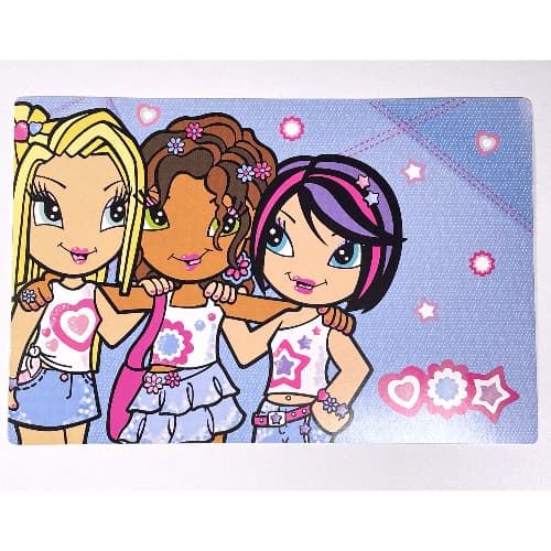 Clikits Insert, 19 x 12.5, 'Heart', 'Daisy', and 'Star' with Blue Background Print