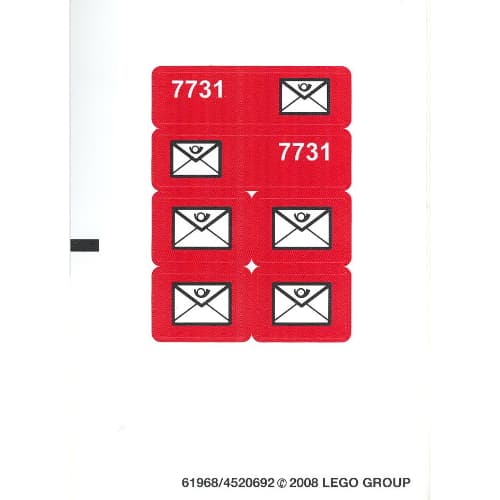 Sticker Sheet for Set 7731-1