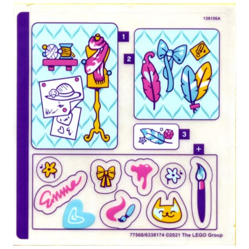Sticker Sheet for Set 41668-1