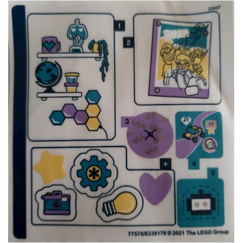 Sticker Sheet for Set 41667-1