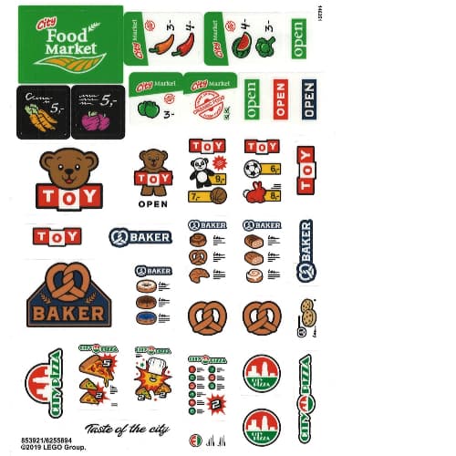 Sticker Sheet 1 for Set 853921-1