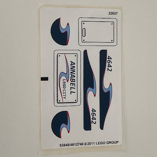 Sticker Sheet for Set 4642-1