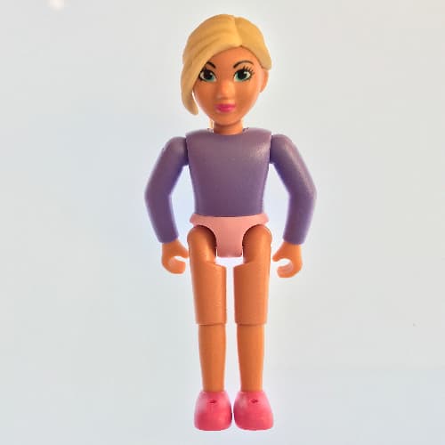 Belville Figure Fixed Elbows, Child, Female, Tan Hair, Dark Pink Shoes
