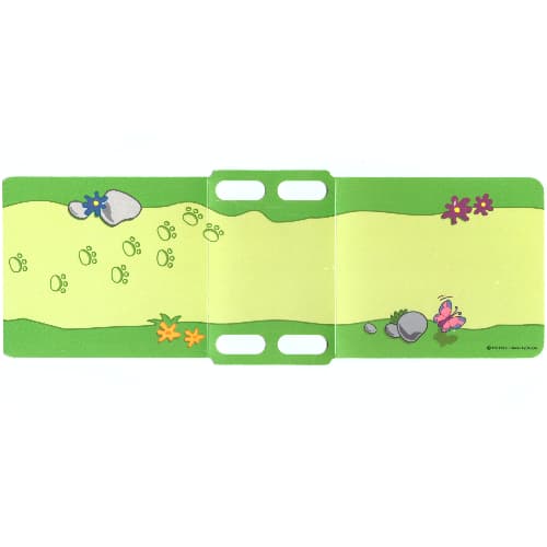 Duplo Playmat Roadway with Flowers, Rocks, Footprints, and Butterfly Print