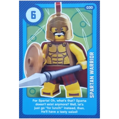 Trading Card, Create the World Living Amazingly - Spartan Warrior