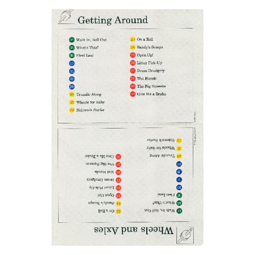 Activity Card, Set 9603, Index 05 - Getting Around & Wheels and Axles