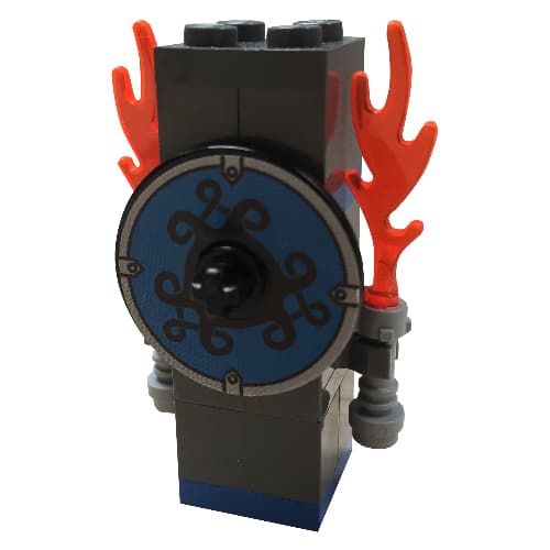 Viking Chess Piece Blue Rook - Glued