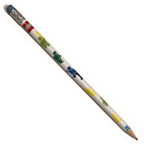 Pencil, LEGO Logo and Minifig Print