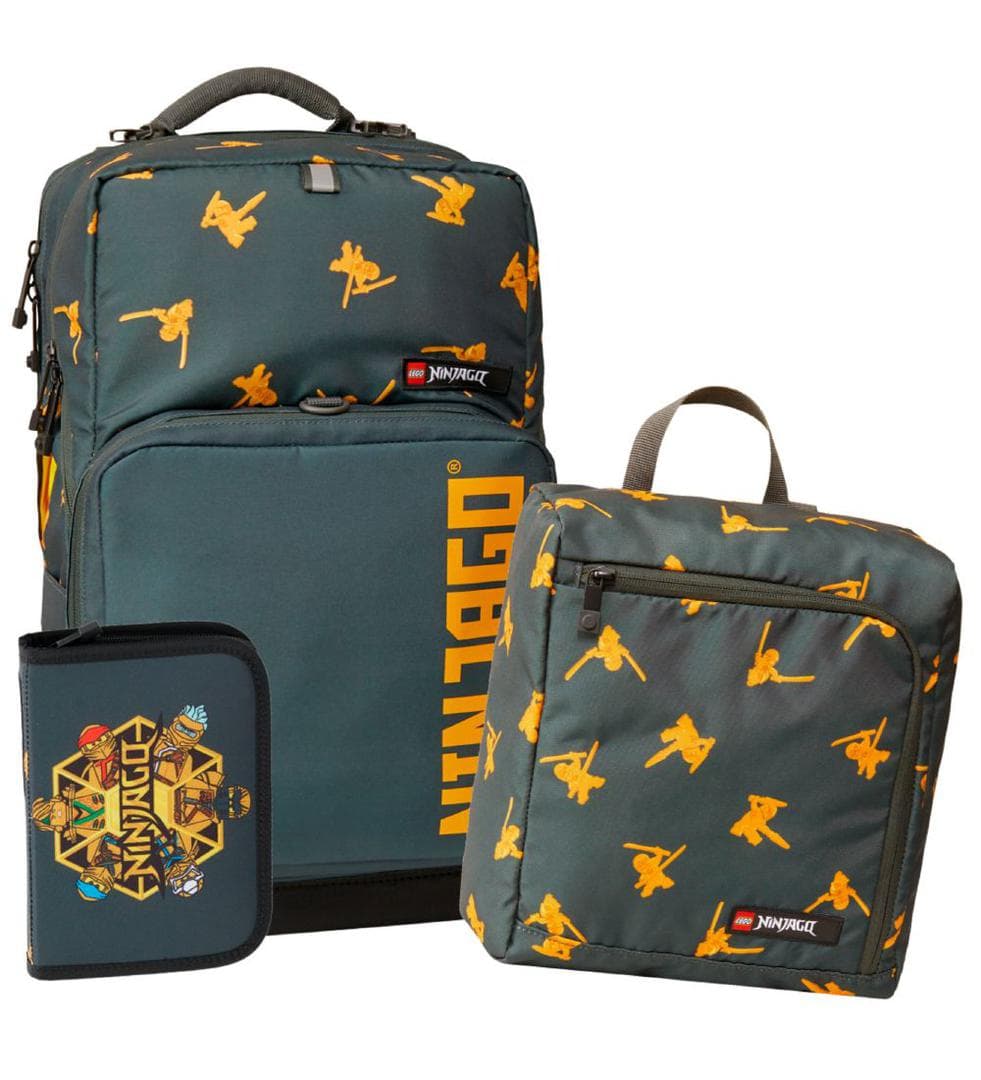 Ninjago Golden Team Backpack with Gym Bag and Pencil Case