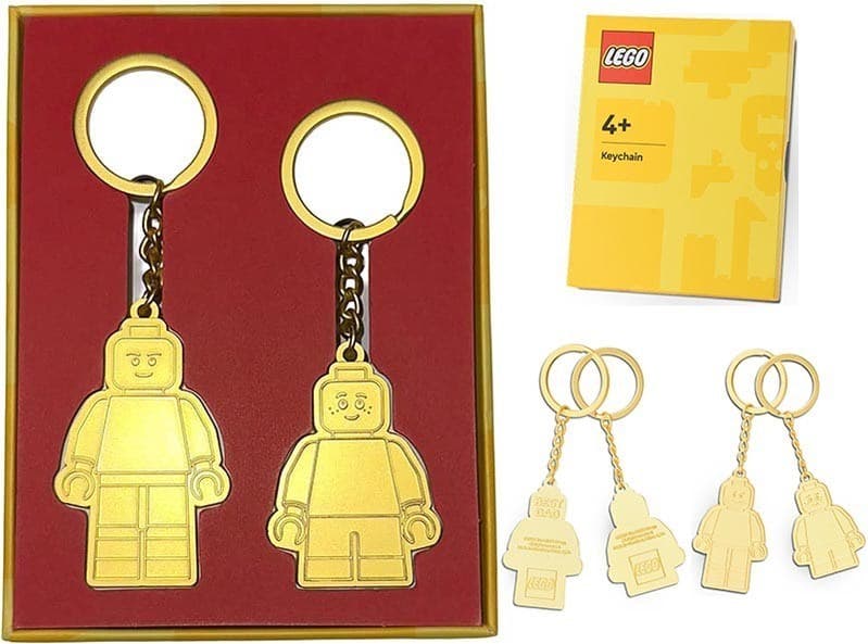 Dad & Child Gold Keychain